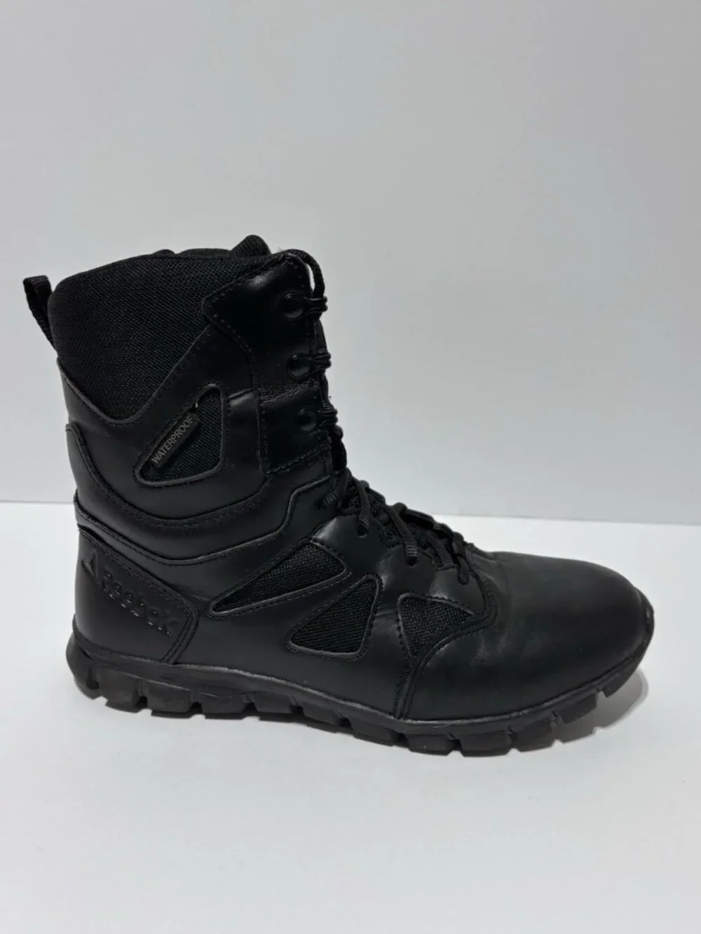 Reebok Men’s Sublite Cushion Tactical 8” Waterproof Black Boots, Size 9 M